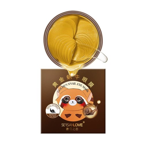 Гидрогелевые патчи под глаза SERSANLOVE Golden Snail Eye Mask с фильтратом слизи улитки 60 шт