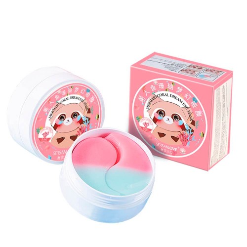 Гидрогелевые патчи под глаза SERSANLOVE Mermaid Coral Dream Eye Mask с коралловым комплексом 60 шт