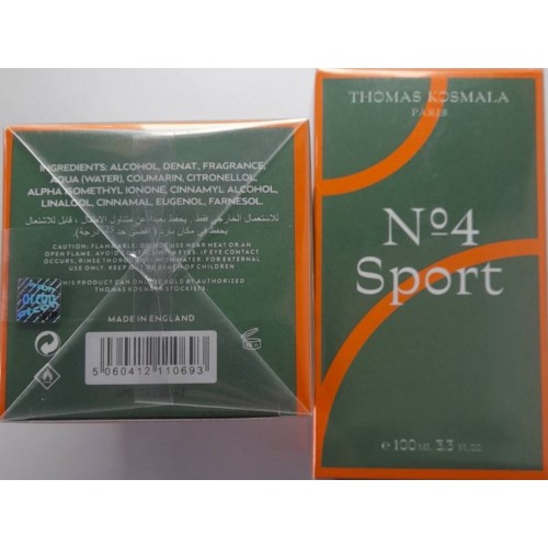 Парфум Thomas Kosmala No 4 sport vip Eau de Parfum 100 мл (люкс копія)