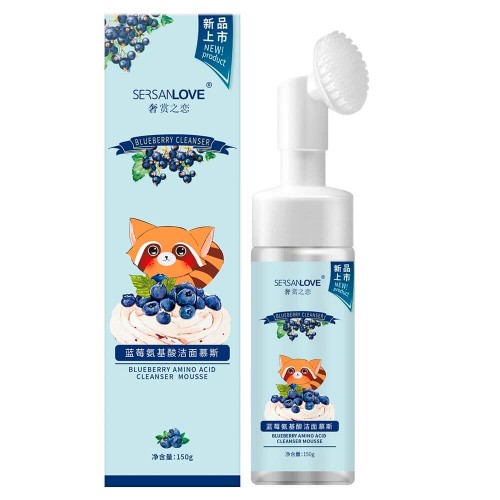 Пенка-мусс для умывания SERSANLOVE Blueberry Amino Acid Cleanser Mousse с экстрактом черники 150 мл