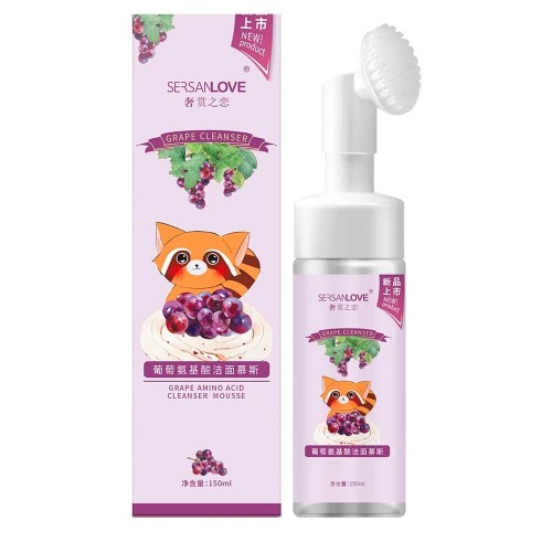 Пенка-мусс для умывания SERSANLOVE Grape Amino Acid Cleanser Mousse с экстрактом винограда 150 мл