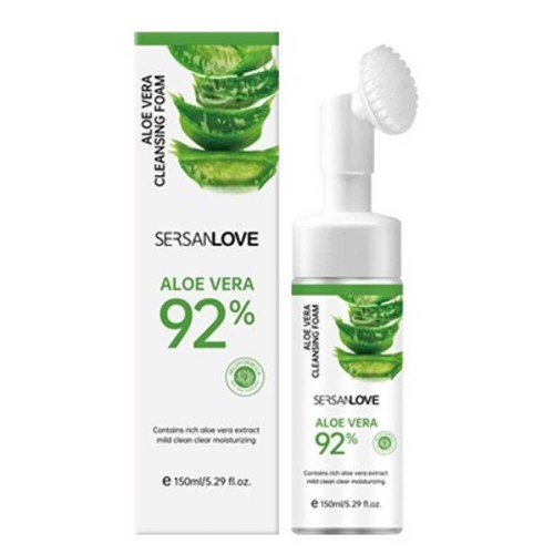 Пенка-мусс для умывания SERSANLOVE Aloe Vera Cleansing Foam с экстрактом алое вера 150 мл