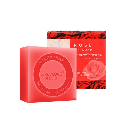 Мыло ручной работы SERSANLOVE Rose Oil Soap с эфирным маслом розы 100 гр