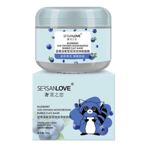 Маска для лица SERSANLOVE Blueberry Bubble Mask с экстрактом черники 100 гр