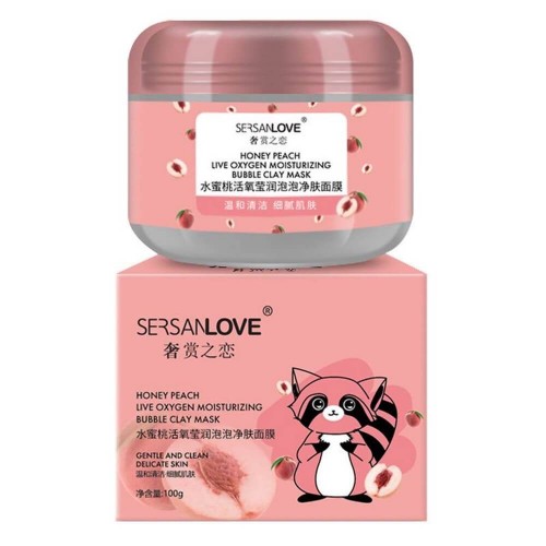 Маска для лица SERSANLOVE Honey Peach Bubble Mask с экстрактом меда и персика 100 гр