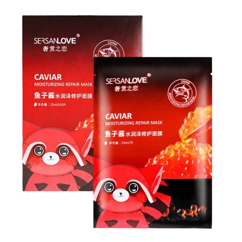 Маска для лица SERSANLOVE Caviar MoRepairing Mask с экстрактом красной икры (в упаковке 10 шт)