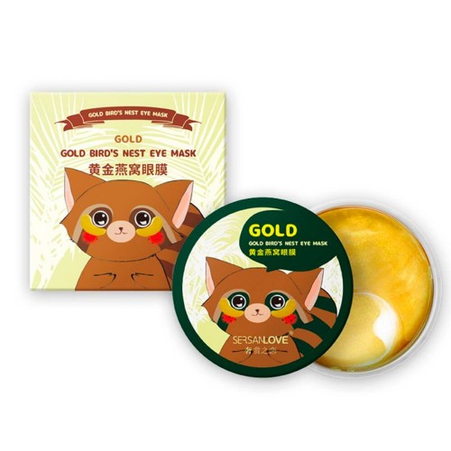 Гидрогелевые патчи под глаза SERSANLOVE Gold Bird's Nest Eye Mask с золотом и экстрактом ласточкиного гнезда 60 шт